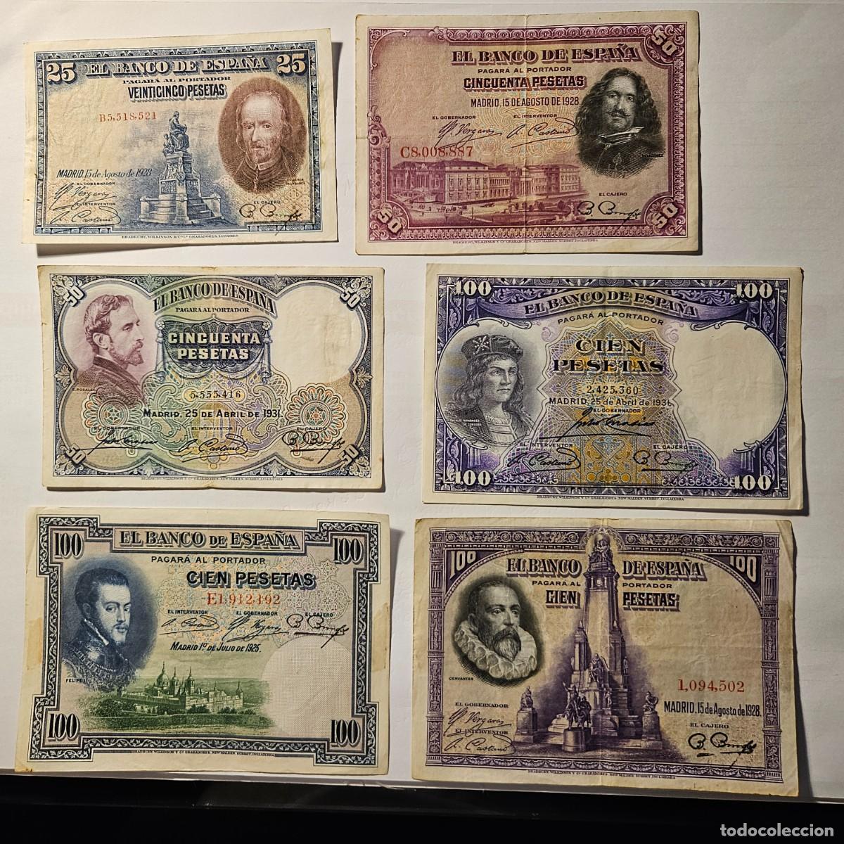 Billetes espa&ntilde;oles: Billetes (7) Rep&uacute;blica Espa&ntilde;ola los de la foto