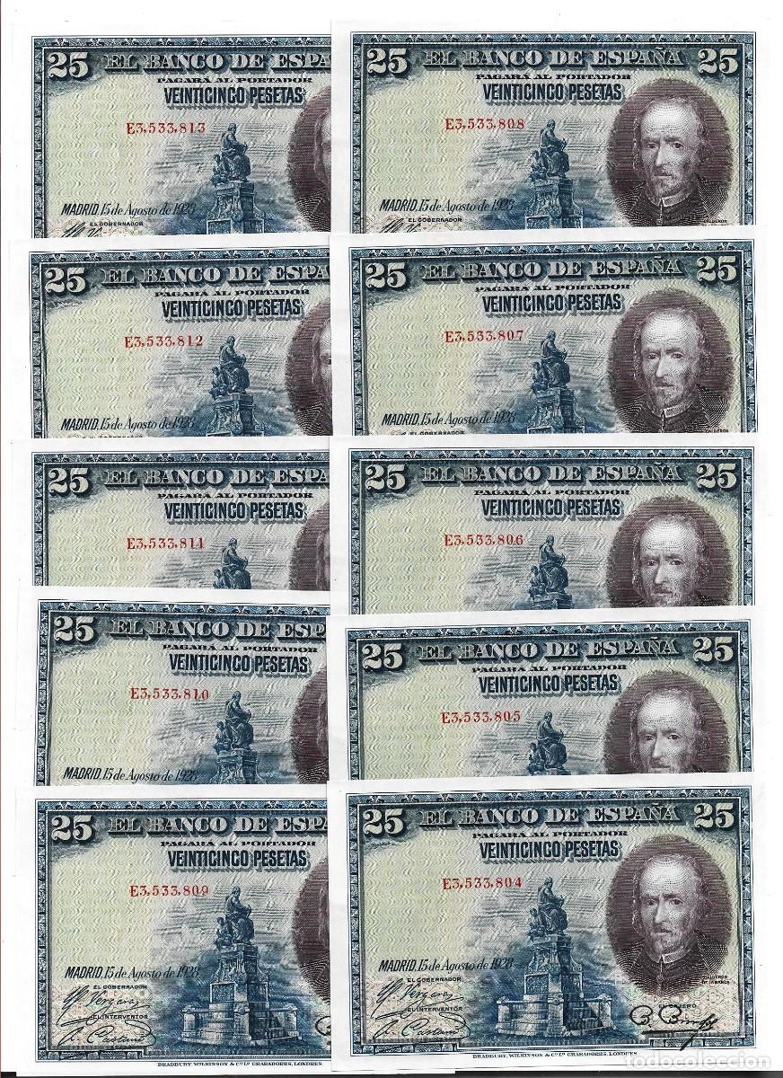 Billetes espa&ntilde;oles: SPAIN P74 1x 25 PESETAS 1928 REPUBLICA SIN CIRCULAR SC/SC- UNC SERIE E