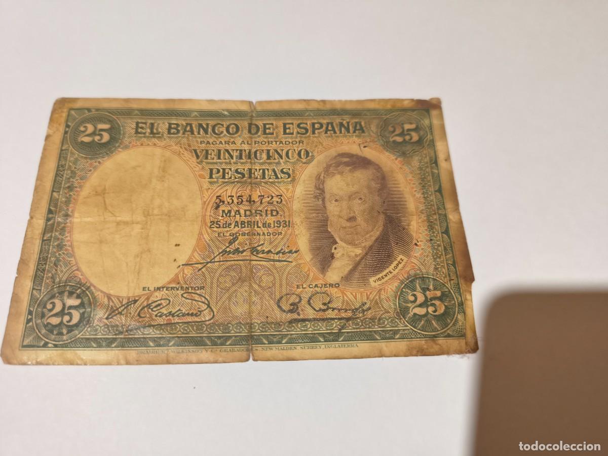 Billetes espa&ntilde;oles: Billete 25 pesetas 1931