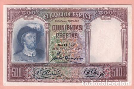 Billetes espa&ntilde;oles: Edifil: 361. 500 Ptas. de 1931. Sin circular.