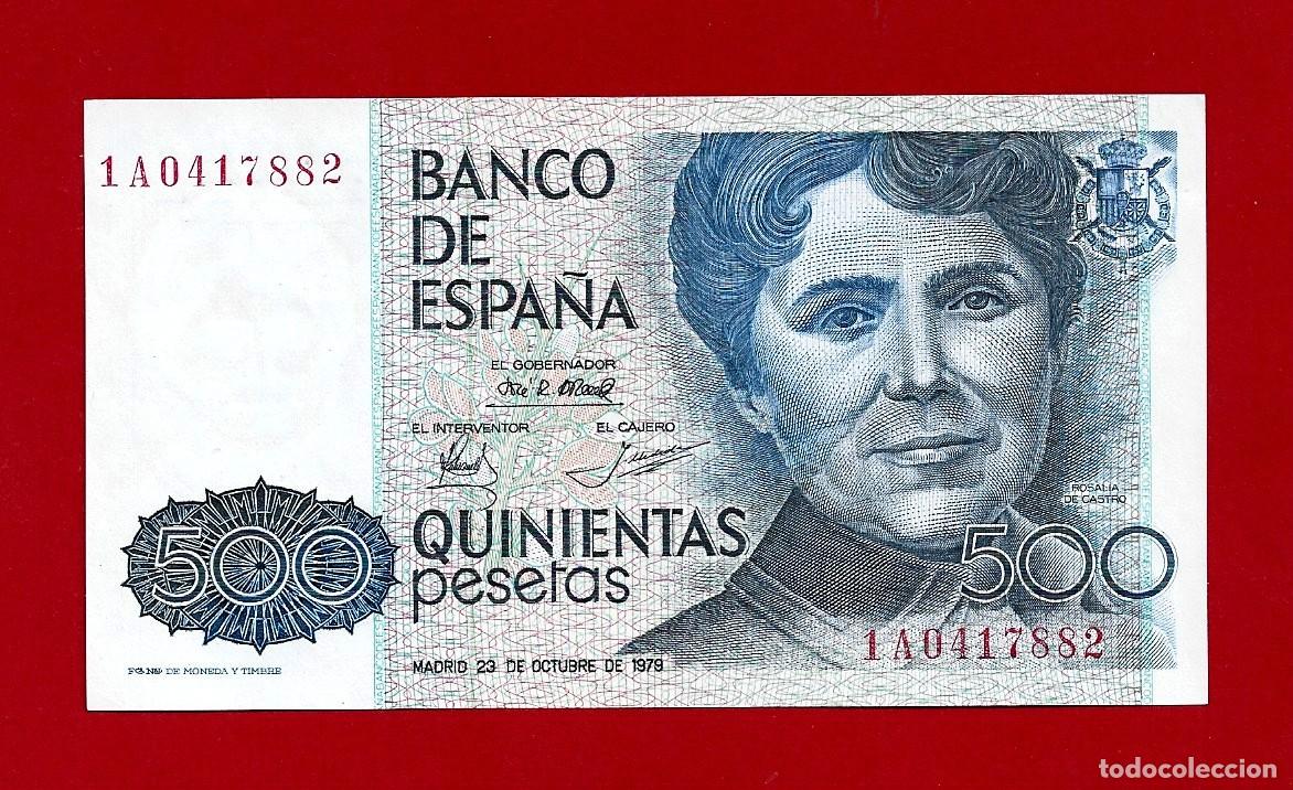 Billetes espa&ntilde;oles: SPAIN P157 500 PESETAS 1979 ROSALIA DE CASTRO SIN CIRCULAR SC GEM UNC SERIE 1A