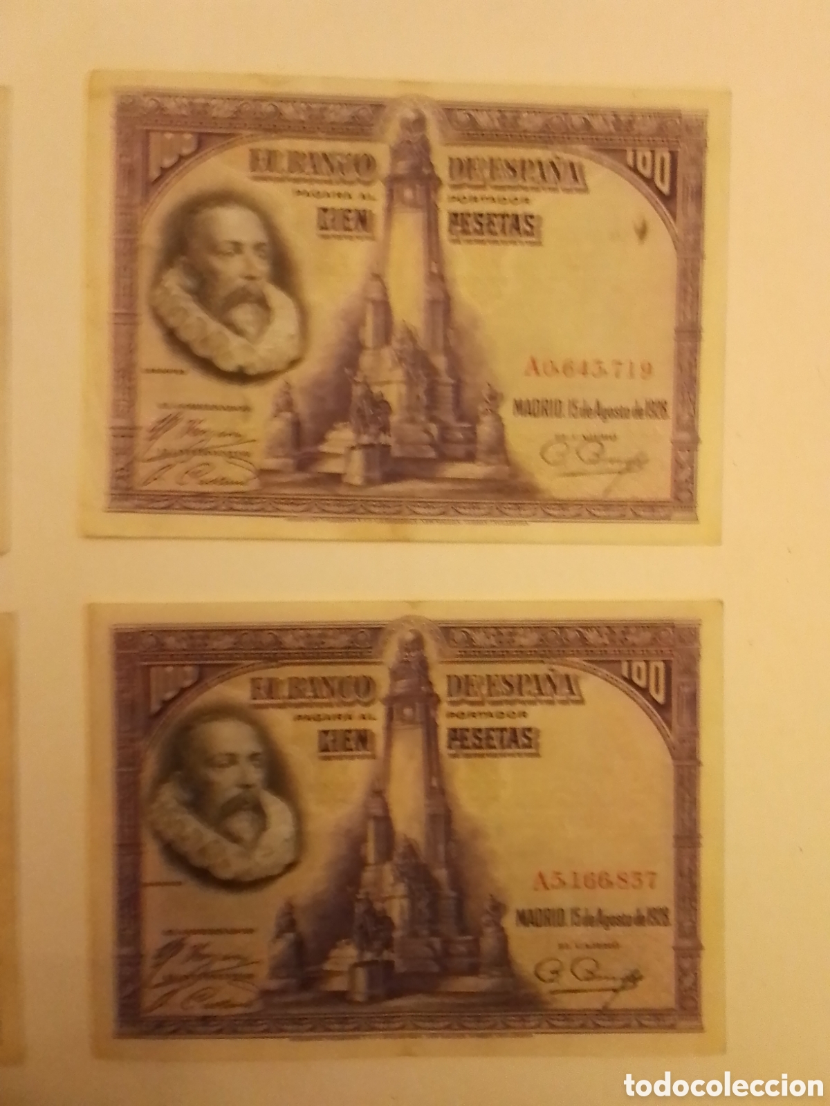Billetes espa&ntilde;oles: 4 Billetes de 100 Ptas, A&ntilde;o 1928 - Foto 4