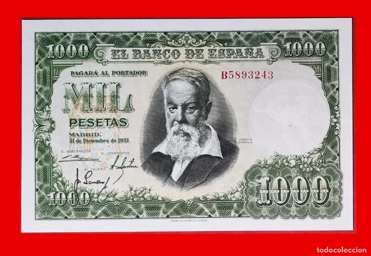 Billetes espa&ntilde;oles: ESTADO ESPA&Ntilde;OL SANTILLAN SIN CIRCULAR |SOLO ACEPTO PAYPAL| BILLETE 1000 PESETAS 1951 LEER DESCRIPCIO