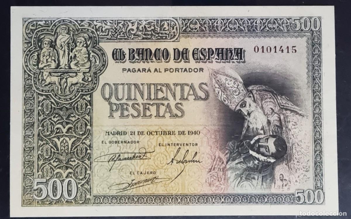 Billetes espa&ntilde;oles: ESTADO ESPA&Ntilde;OL ORGAZ EXCELENTE EJEMPL |SOLO ACEPTO PAYPAL| BILLETE 500 PESETAS 1940 LEER DESCRIPCIO