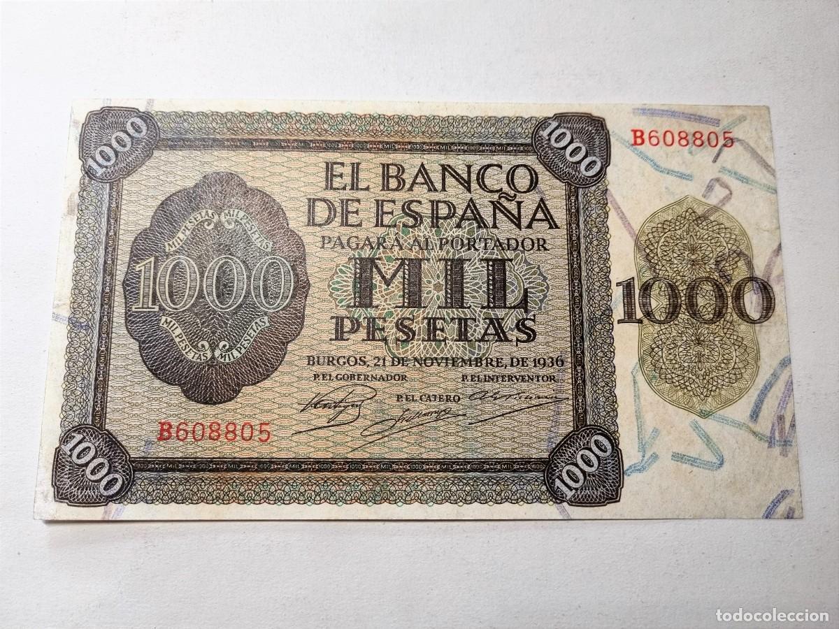 Billetes espa&ntilde;oles: ESTADO ESPA&Ntilde;OL PRECIOSO EJEMPLAR |SOLO ACEPTO PAYPAL| BILLETE 1000 PESETAS 1936 LEER DESCRIPCIO