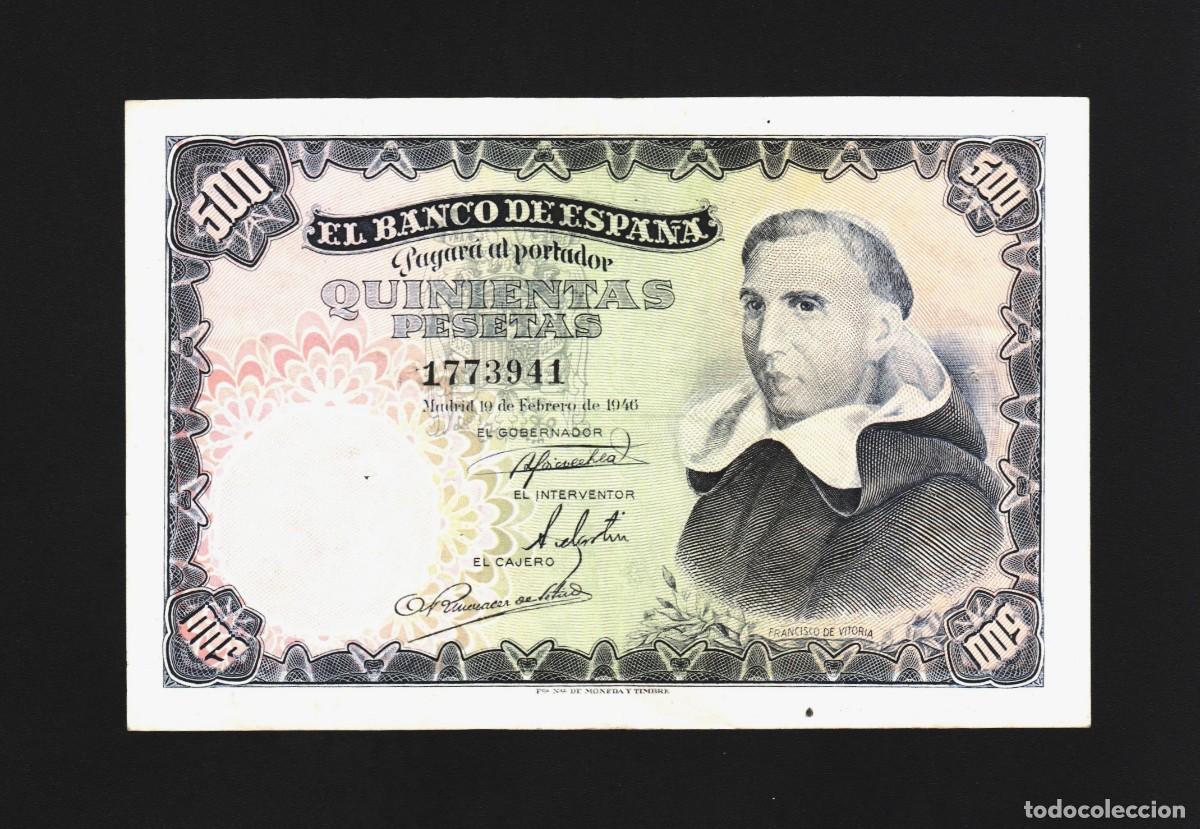 Billetes espa&ntilde;oles: PADRE VITORIA EXCELENTE EJEMPLAR |SOLO ACEPTO PAYPAL| BILLETE 500 PESETAS 1946 LEER DESCRIPCION