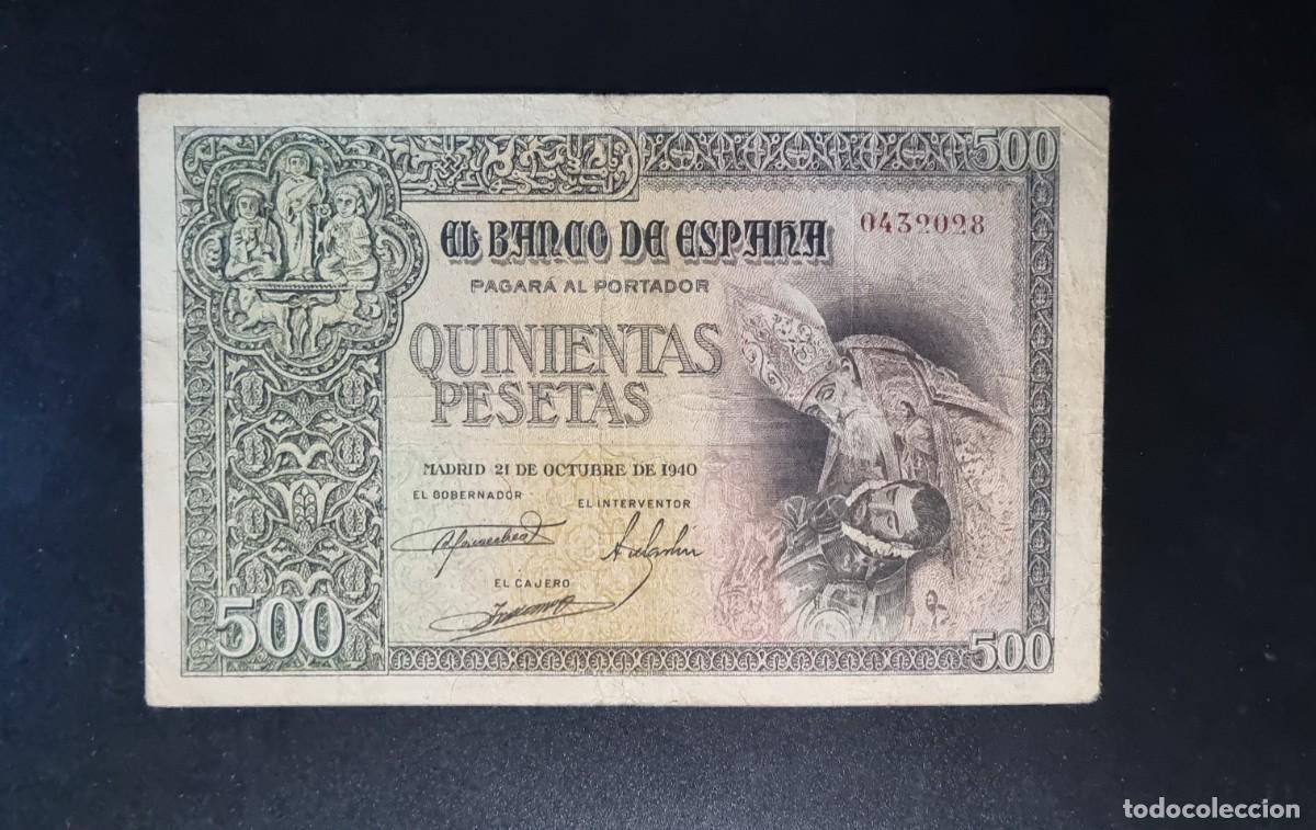 Billetes espa&ntilde;oles: ESPA&Ntilde;A ORGAZ MUY BUEN EJEMPLAR |SOLO ACEPTO PAYPAL| BILLETE 500 PESETAS 1940 LEER DESCRIPCION