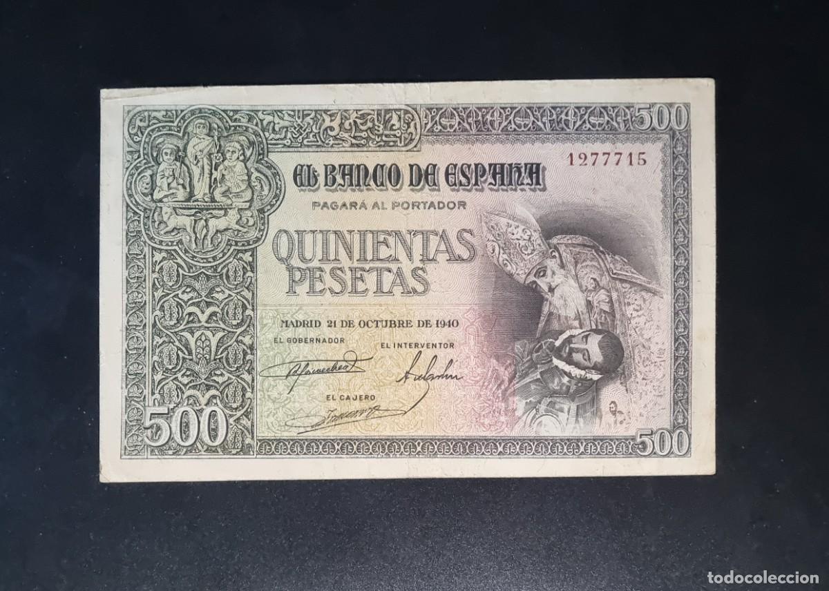 Billetes espa&ntilde;oles: ESPA&Ntilde;A ORGAZ EXCELENTE EJEMPLAR |SOLO ACEPTO PAYPAL| BILLETE 500 PESETAS 1940 LEER DESCRIPCION