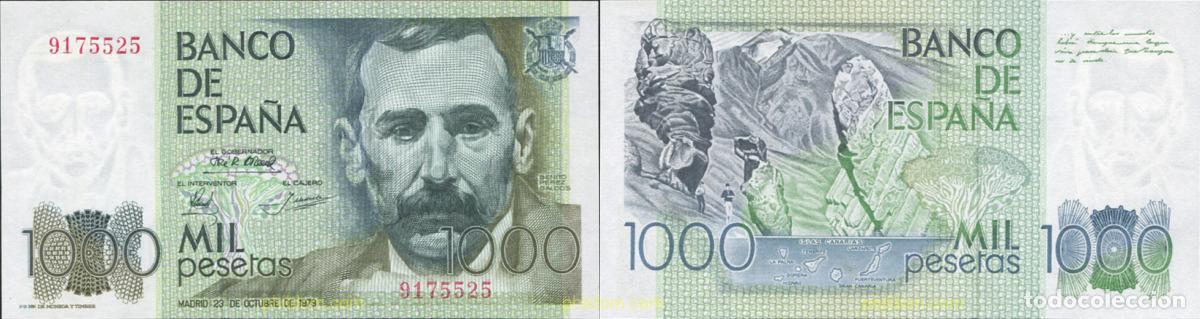 Billetes espa&ntilde;oles: 8451 ESPA&Ntilde;A 1979 1000 Pesetas 23 de octubre de 1979 - Benito Perez Galdos