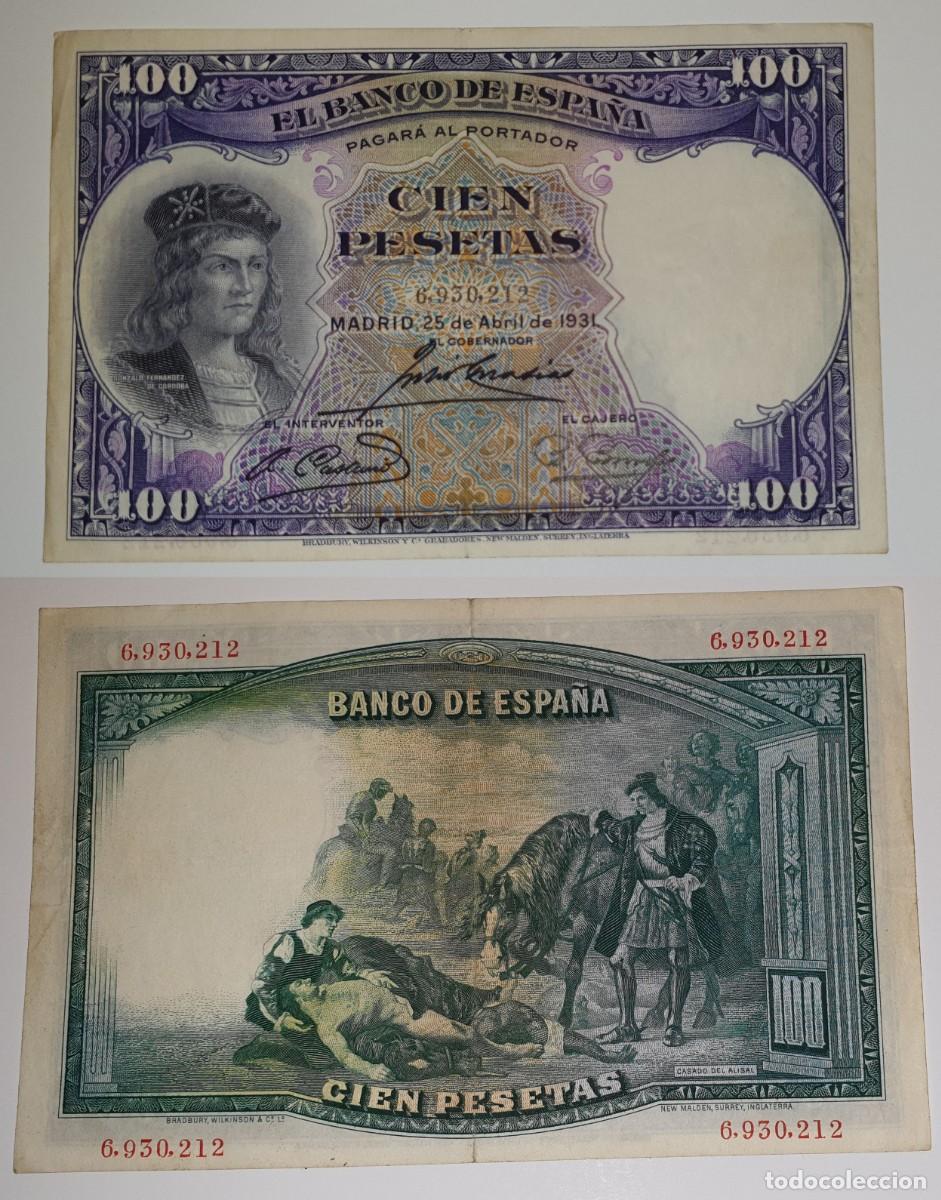 Billetes espa&ntilde;oles: Espa&ntilde;a &ndash; 100 Pesetas 1931 &ndash; Gonzalo Fern&aacute;ndez de C&oacute;rdoba &ldquo;El Gran Capit&aacute;n&rdquo; &ndash; Banco de Espa&ntilde;a