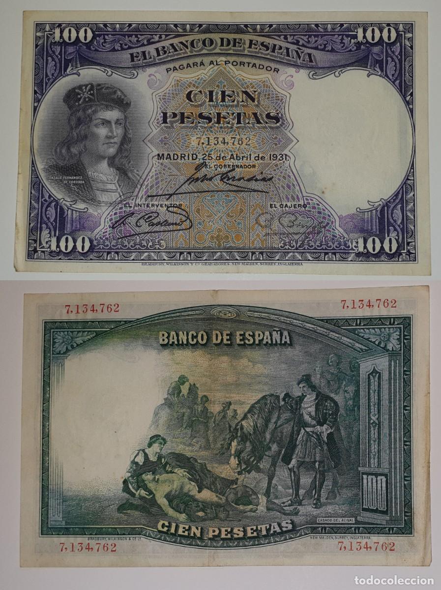 Billetes espa&ntilde;oles: Espa&ntilde;a &ndash; 100 Pesetas 1931 &ndash; Gonzalo Fern&aacute;ndez de C&oacute;rdoba &ldquo;El Gran Capit&aacute;n&rdquo; &ndash; Banco de Espa&ntilde;a