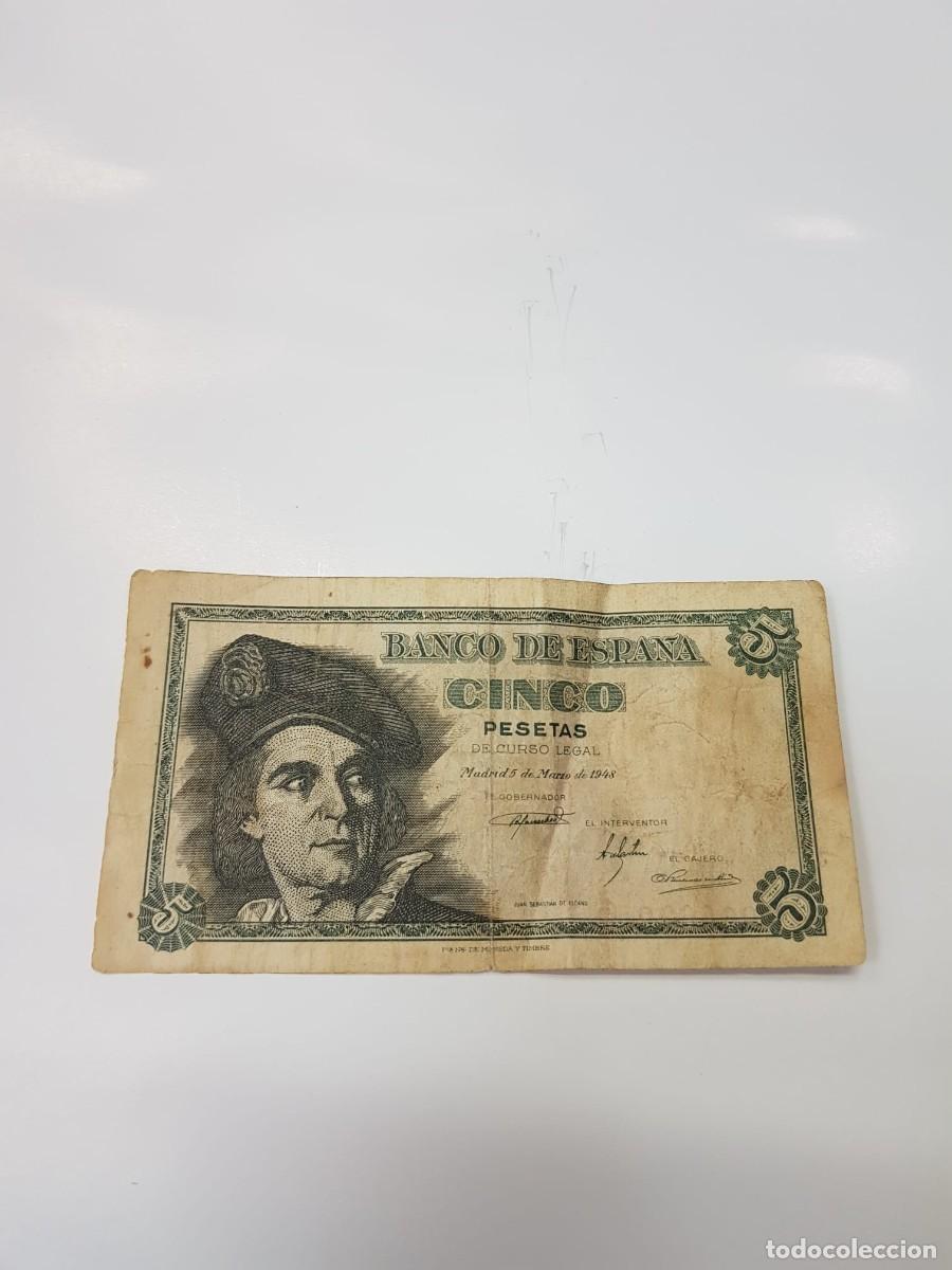 Billetes espa&ntilde;oles: ESPA&Ntilde;A-5 PESETAS-1948