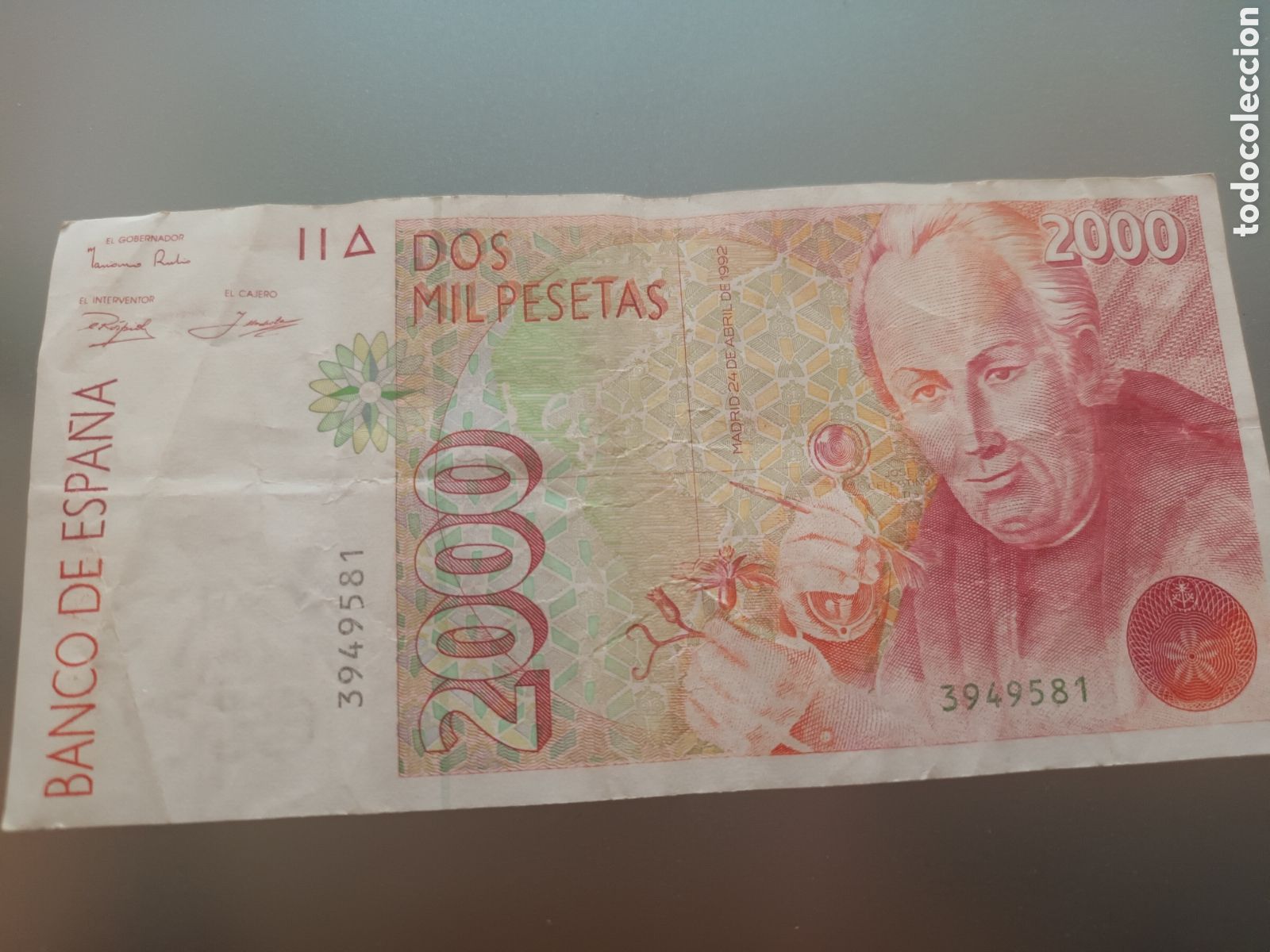 Billetes espa&ntilde;oles: BILLETE DE 2000 PESETAS DE ABRIL DE 1992