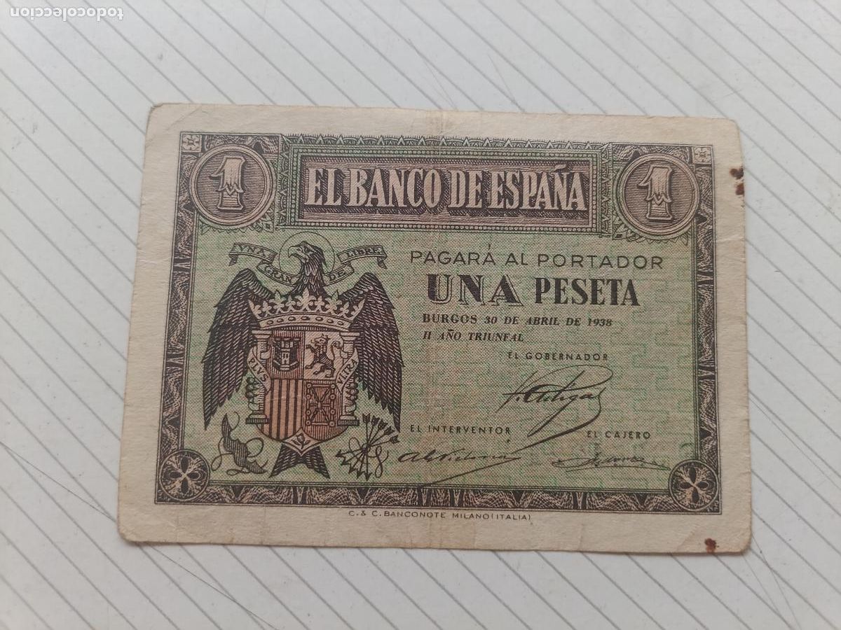 Billetes espa&ntilde;oles: ESPA&Ntilde;A 1 PESETA 1938 SERIE F