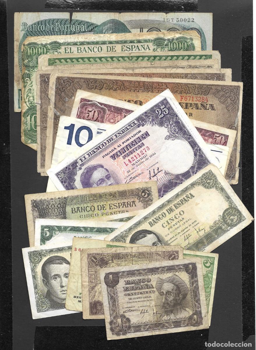 Billetes espa&ntilde;oles: 16 BILLETES VARIOS PAISES Y FECHAS