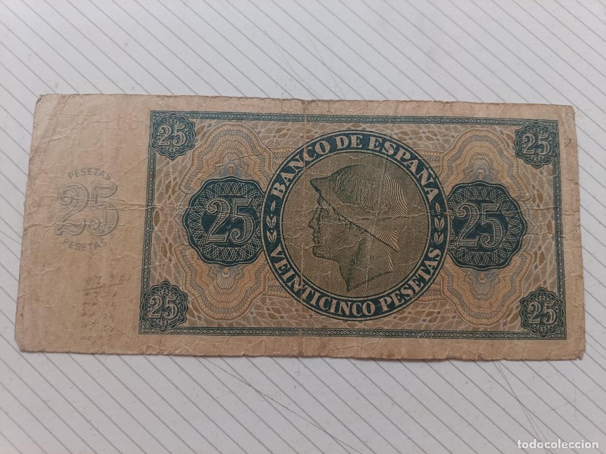 Billetes espa&ntilde;oles: ESPA&Ntilde;A 25 PESETAS DE 1936 - Foto 2