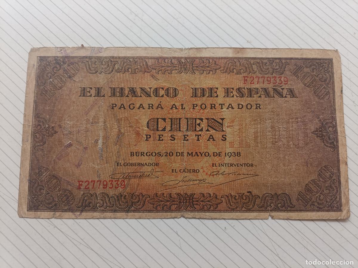 Billetes espa&ntilde;oles: ESPA&Ntilde;A 100 PESETAS DE 1938