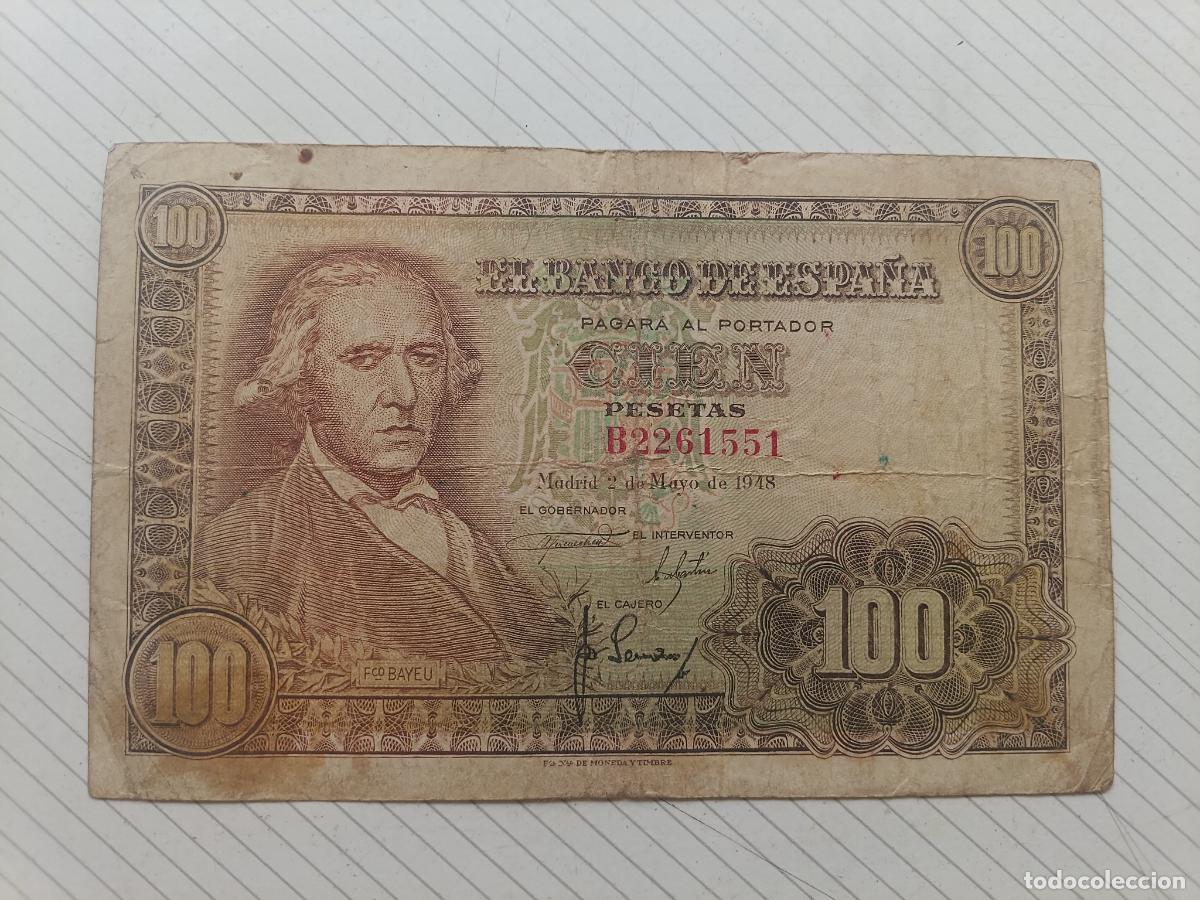 Billetes espa&ntilde;oles: ESPA&Ntilde;A 100 PESETAS DE 1948