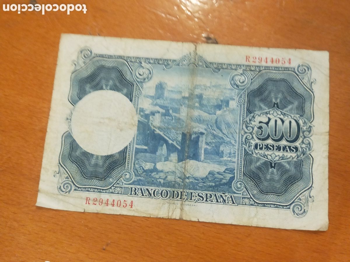 Billetes espa&ntilde;oles: Billete 500 pesetas Ignacio de Zuloaga - Foto 3