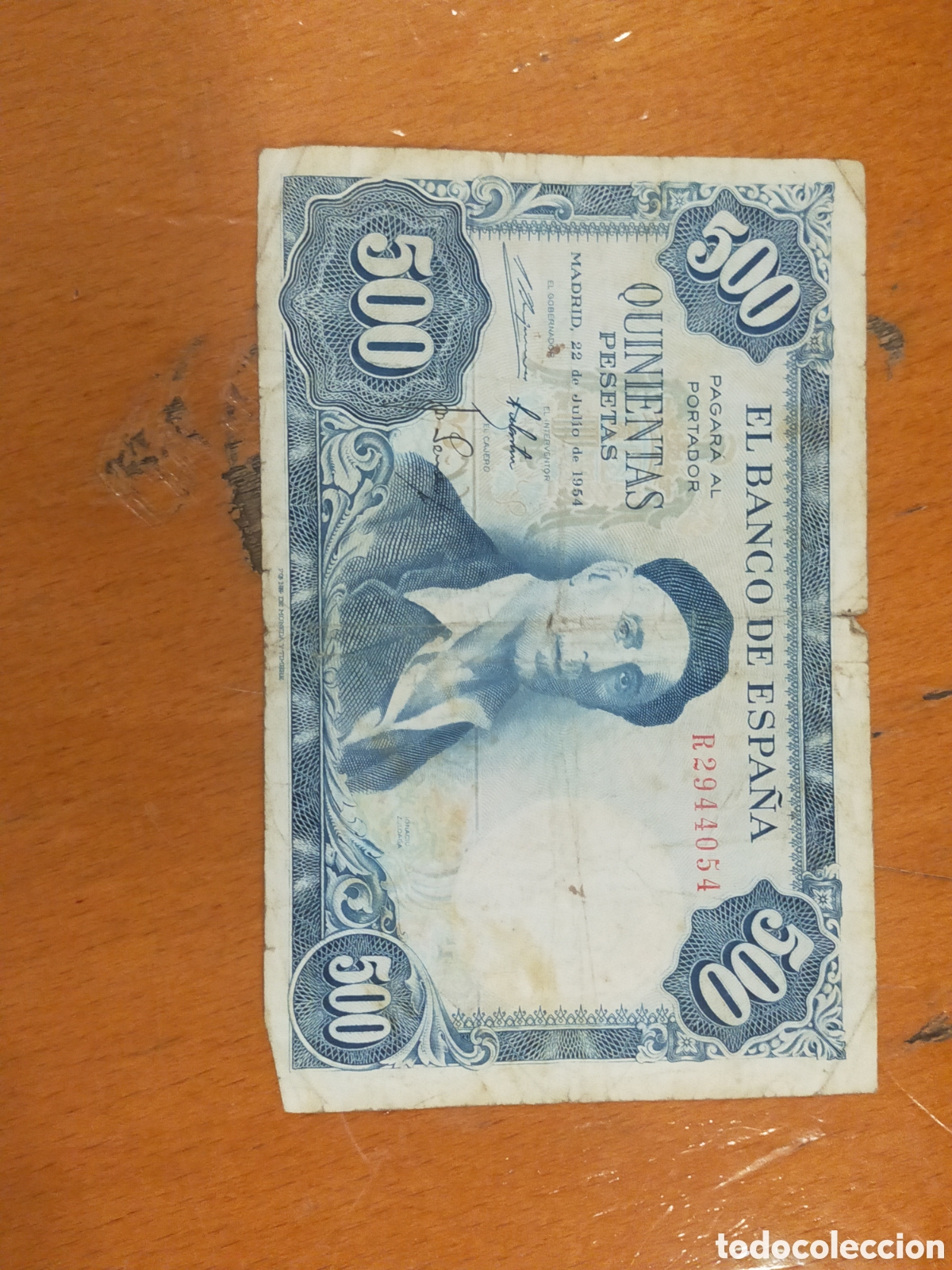 Billetes espa&ntilde;oles: Billete 500 pesetas Ignacio de Zuloaga