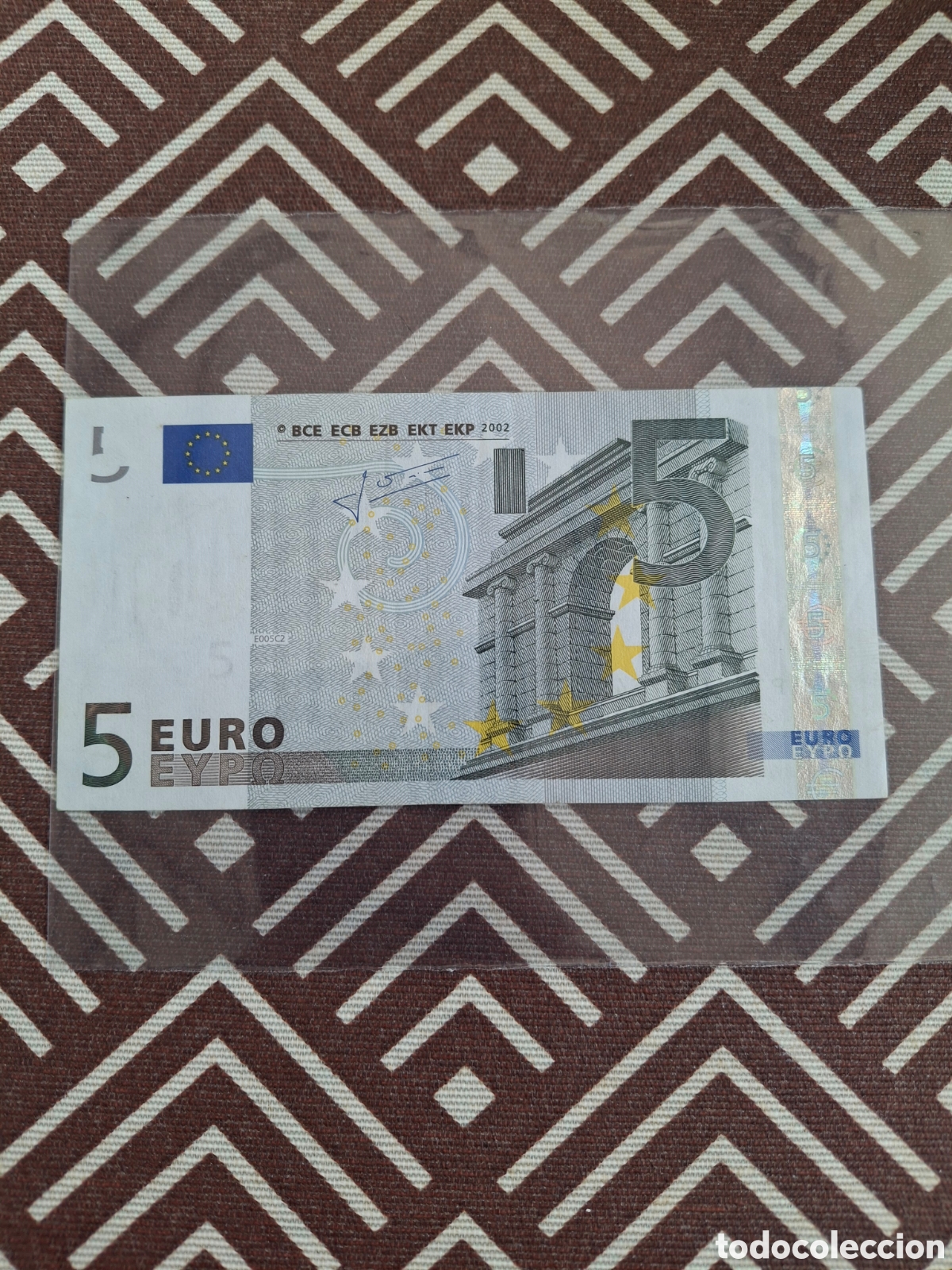 Billetes espa&ntilde;oles: Billete de 5 euros 2002