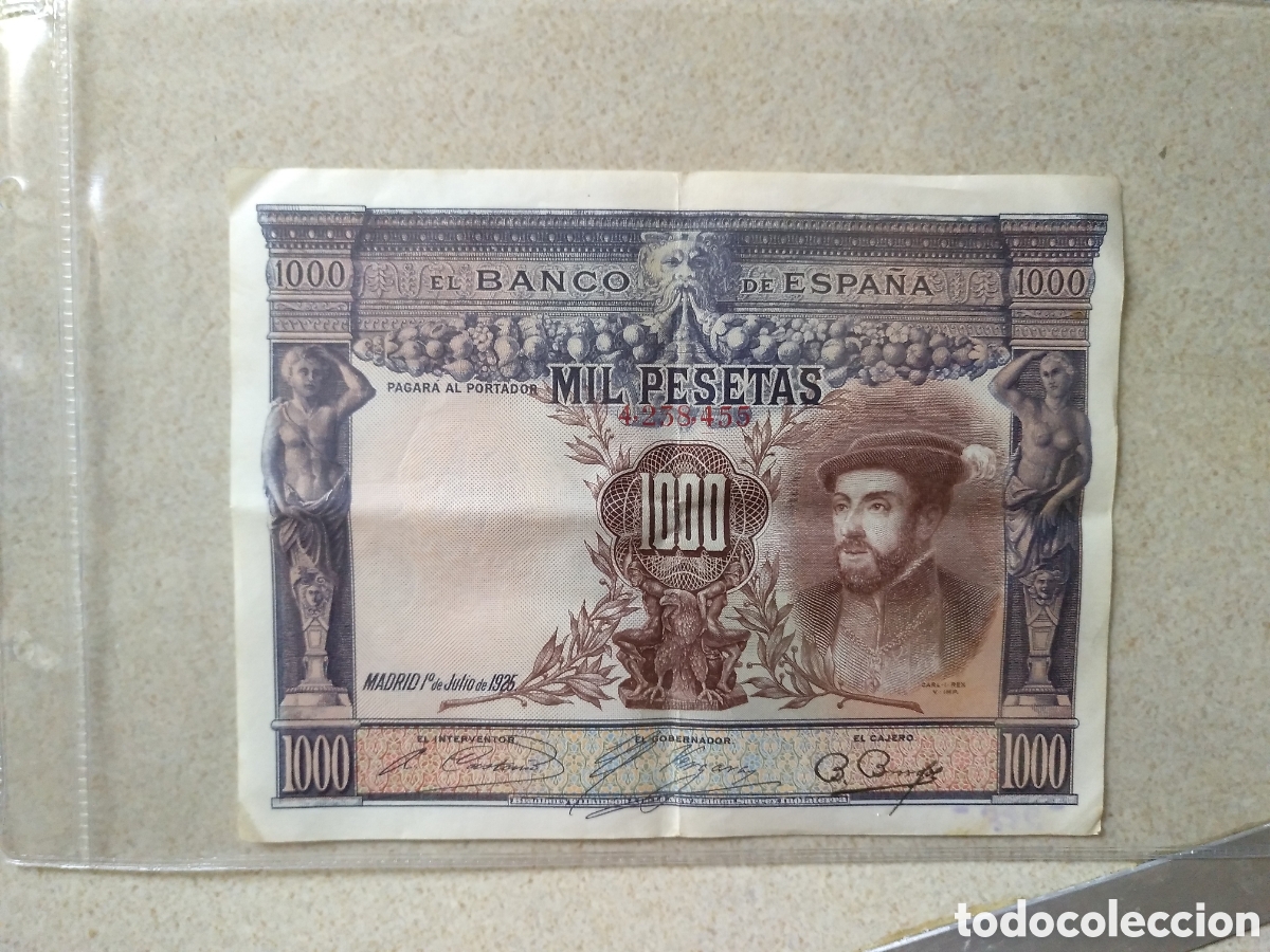 Billetes espa&ntilde;oles: BILLETE DE ESPA&Ntilde;A DE 1000 PESETAS DEL A&Ntilde;O 1925 DEL REY CARLOS I