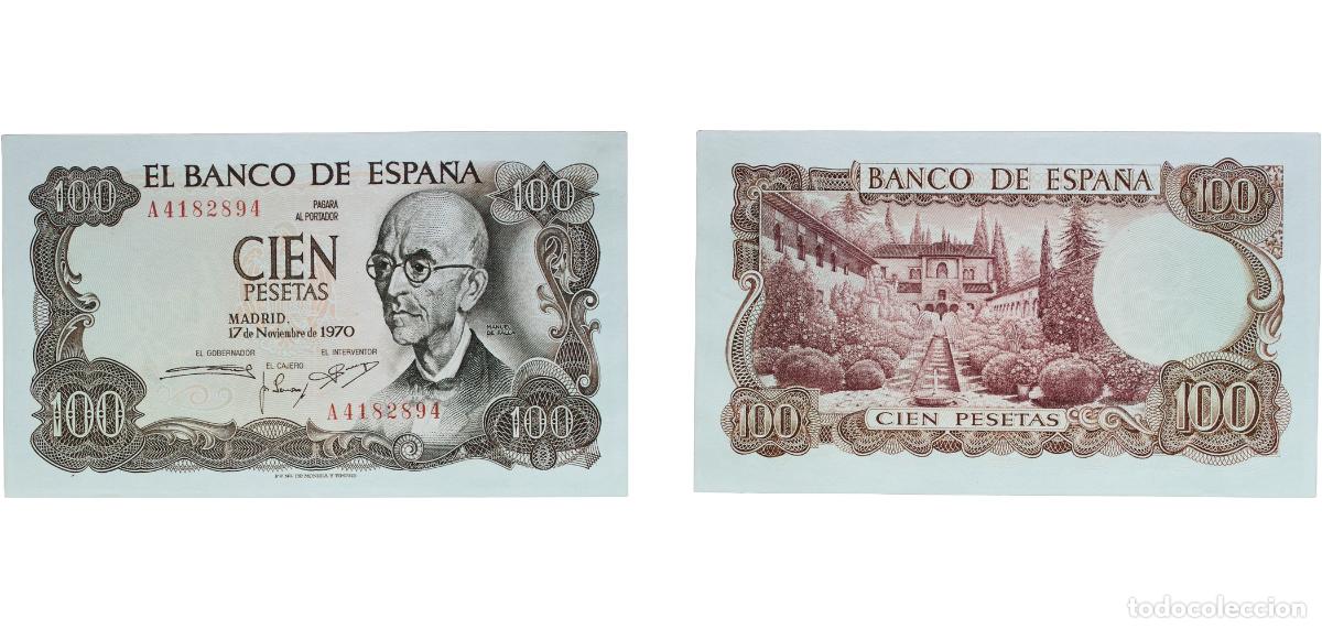 Billetes espa&ntilde;oles: Spain Nationalist Government 1970 100 Pesetas (Bank of Spain) Paper UNC P 152a.2