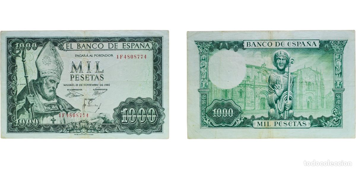 Billetes espa&ntilde;oles: Spain Nationalist Government 1965 1000 Pesetas Paper VF P 151a.3