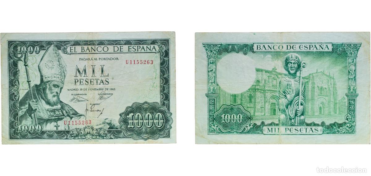Billetes espa&ntilde;oles: Spain Nationalist Government 1965 1000 Pesetas Paper VF P 151a.2
