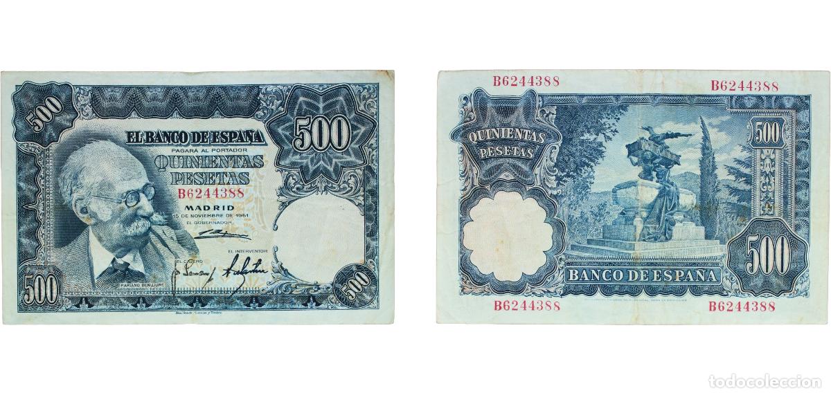Billetes espa&ntilde;oles: Spain Nationalist Government 1951 500 Pesetas Paper (32934000) VF P 142a