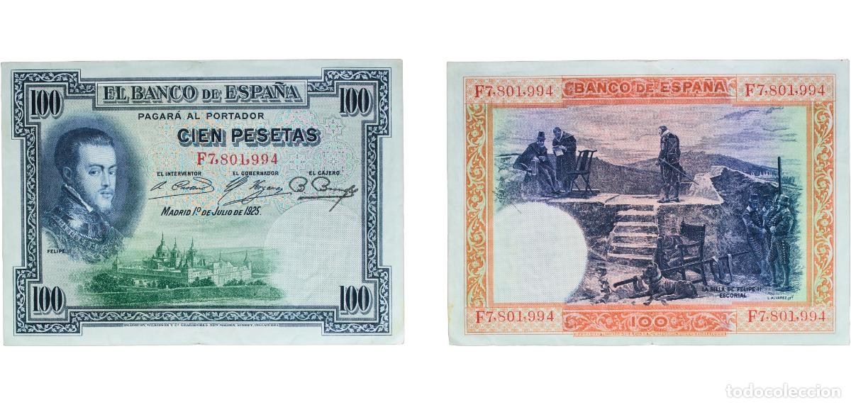 Billetes espa&ntilde;oles: Spain Kingdom 1925 100 Pesetas Paper XF P 69c