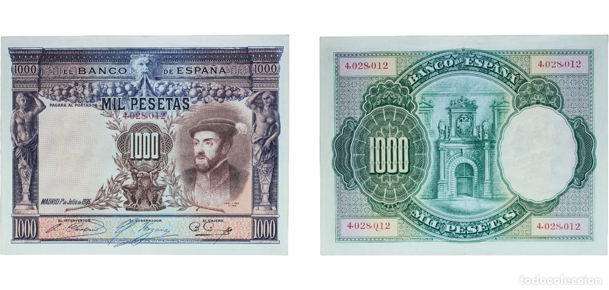 Spanische Banknoten: Spain Kingdom 1925 1000 Pesetas Paper AU P 70c