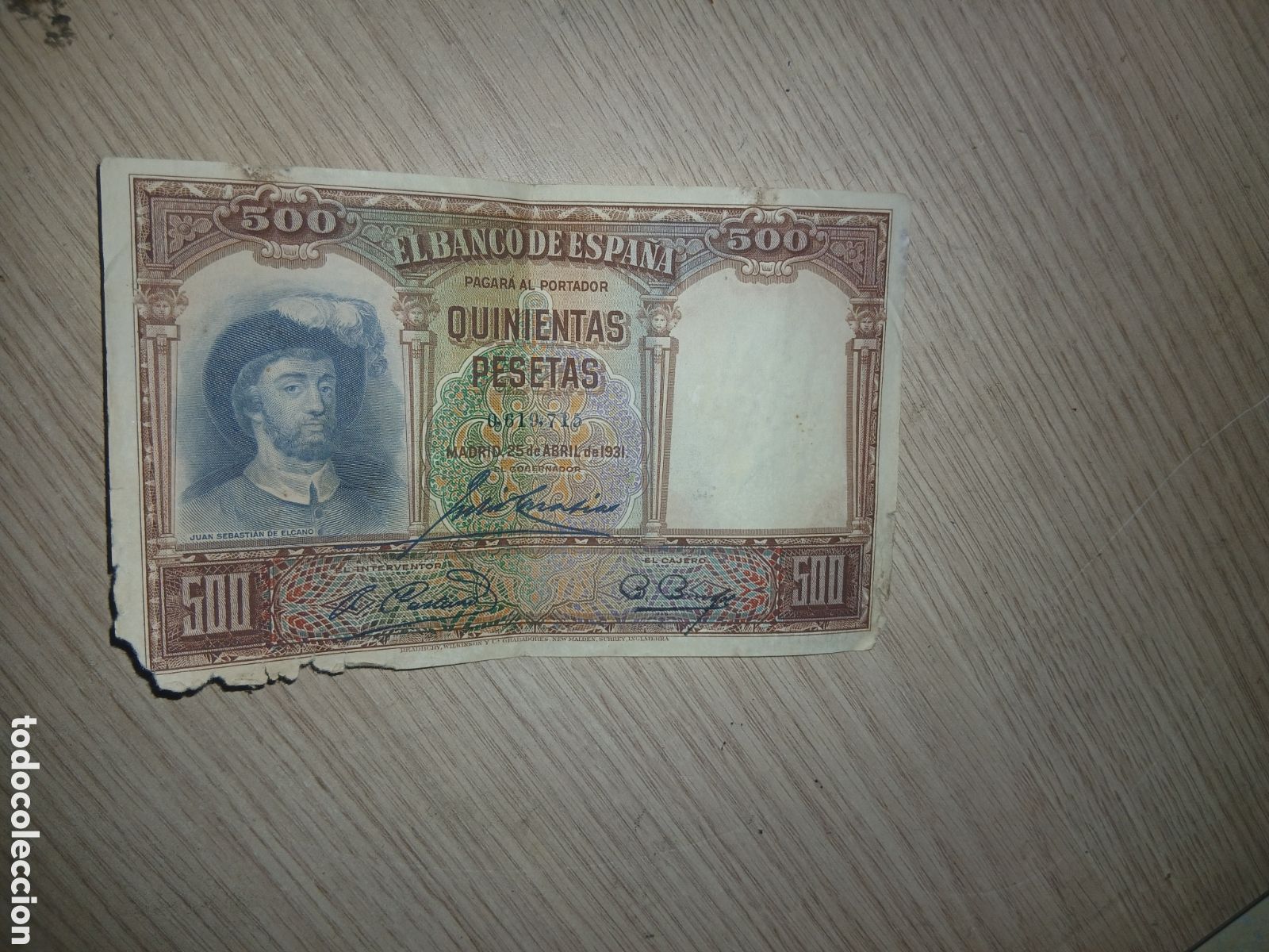 Billetes espa&ntilde;oles: 500 PESETAS 1931,,VER FOTOS