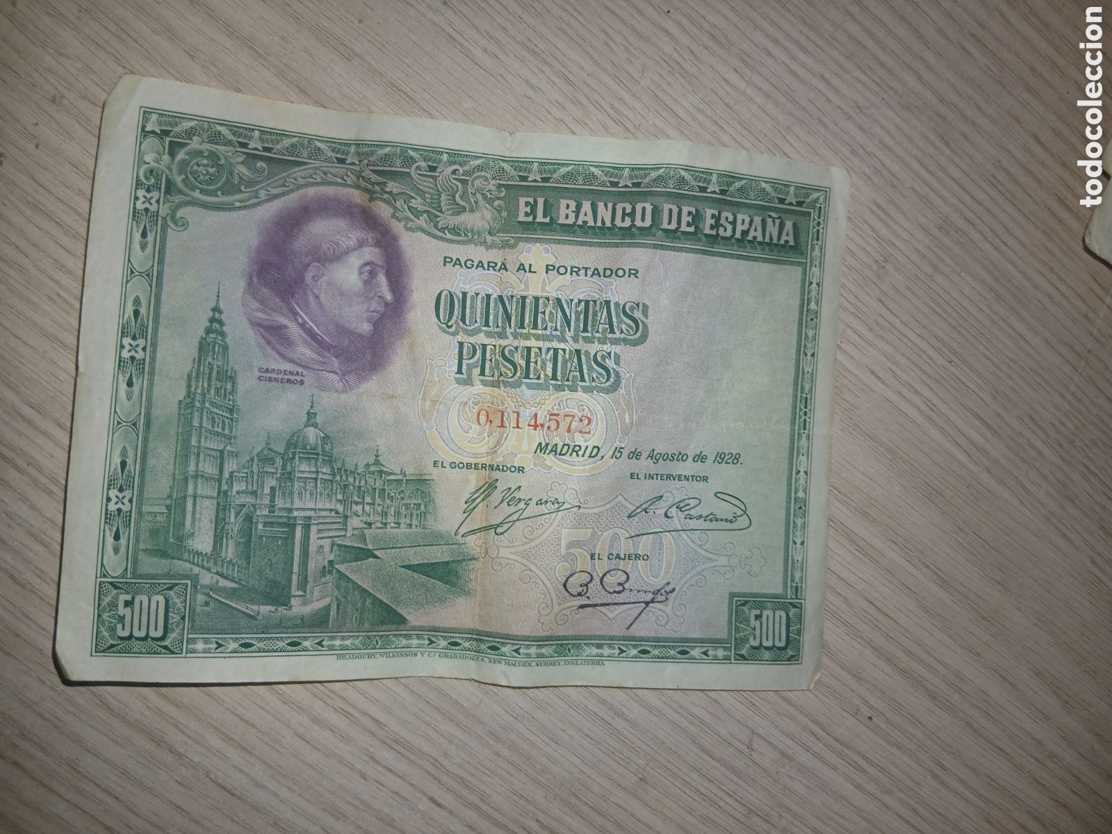 Billetes espa&ntilde;oles: 500 PESETAS 1928,,VER FOTOS