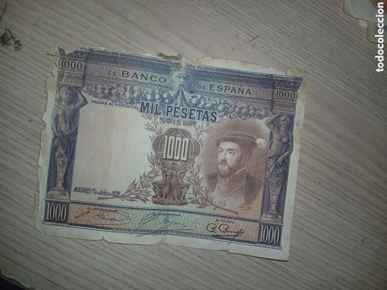 Billetes espa&ntilde;oles: 1000 PESETAS 1925,,VER FOTOS