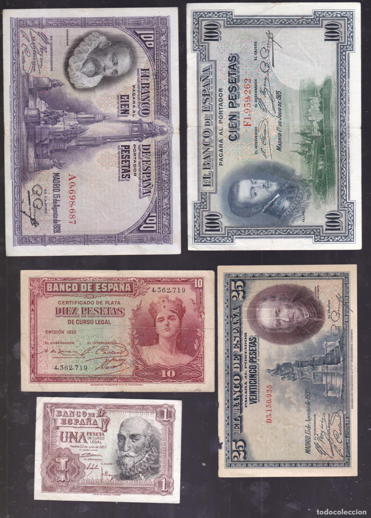 Billetes espa&ntilde;oles: AA40- Lote BILLETES ESPA&Ntilde;A . Circulados