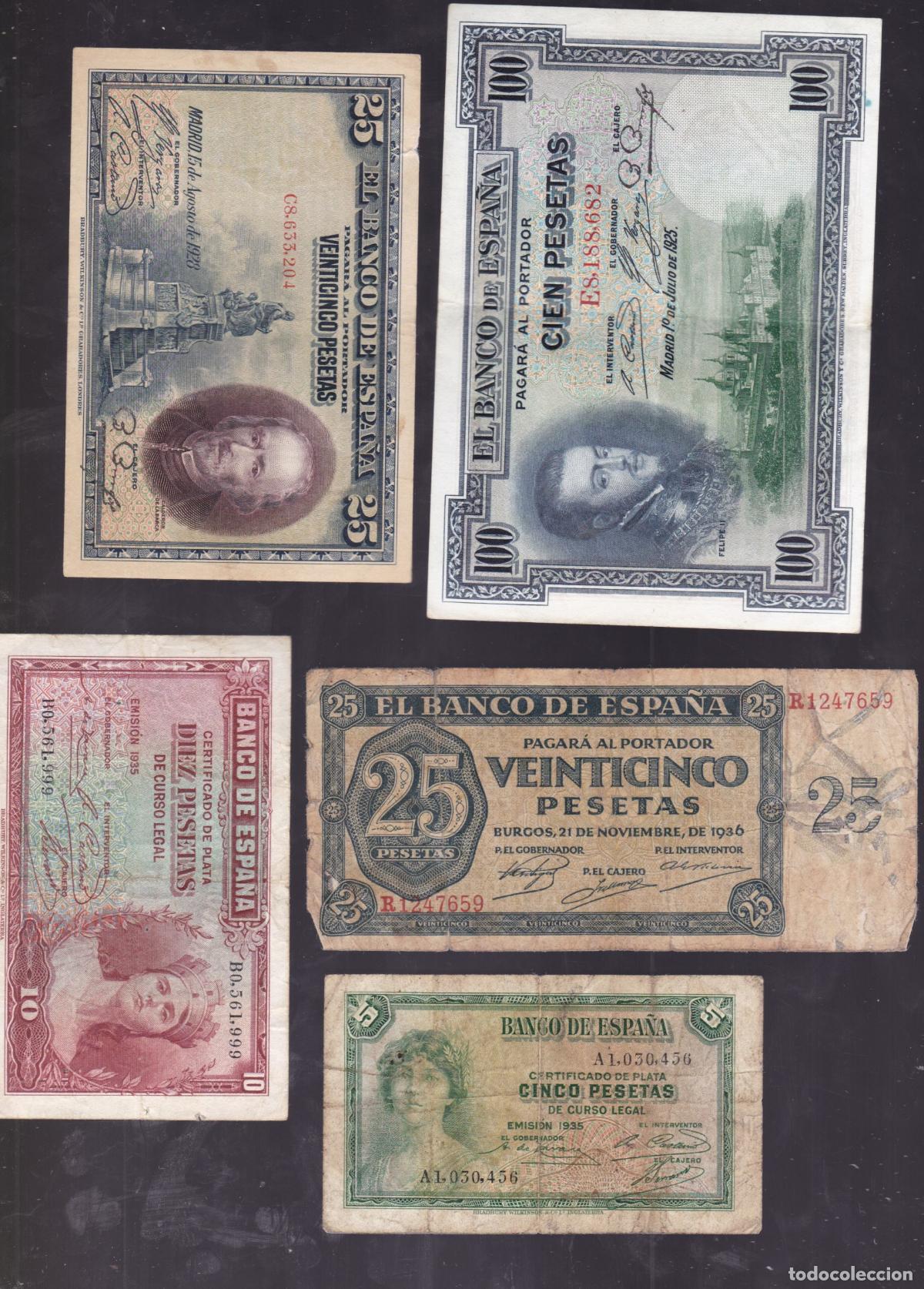 Billetes espa&ntilde;oles: AA41- Lote BILLETES ESPA&Ntilde;A . Circulados