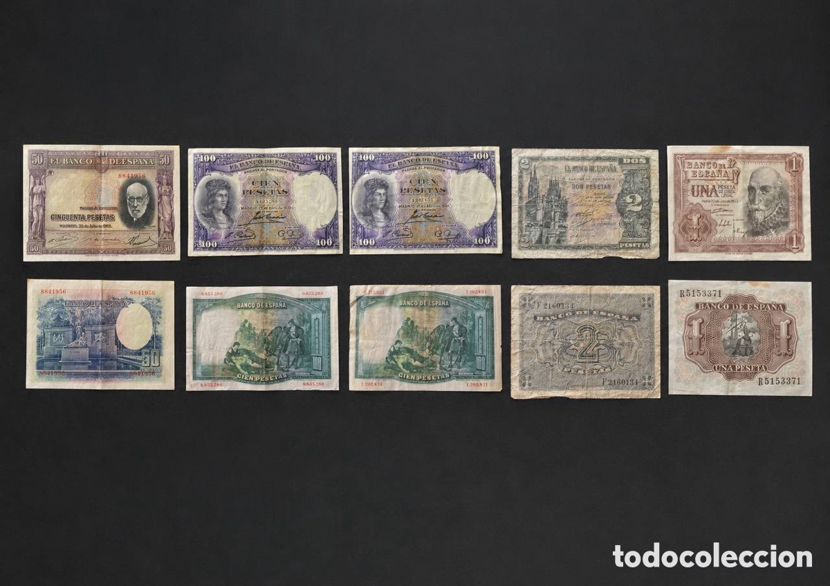 Billetes espa&ntilde;oles: Lote Billetes Espa&ntilde;oles antiguos