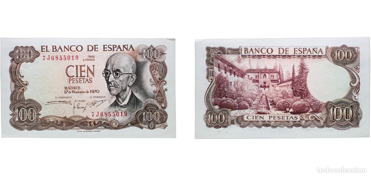 Billetes espa&ntilde;oles: Spain Nationalist Government 1970 100 Pesetas Paper UNC P 152a.3