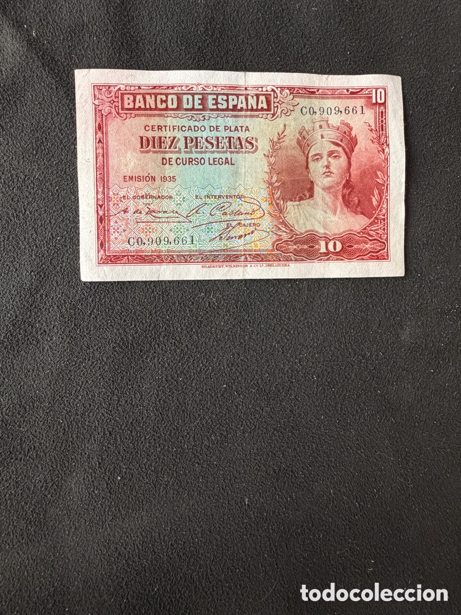 Billets espagnols: Billete 10 PESETAS de 1935 - Serie C
