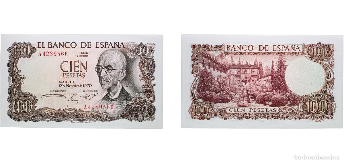 Billetes espa&ntilde;oles: Spain Nationalist Government 1970 100 Pesetas Paper UNC P 152a.2