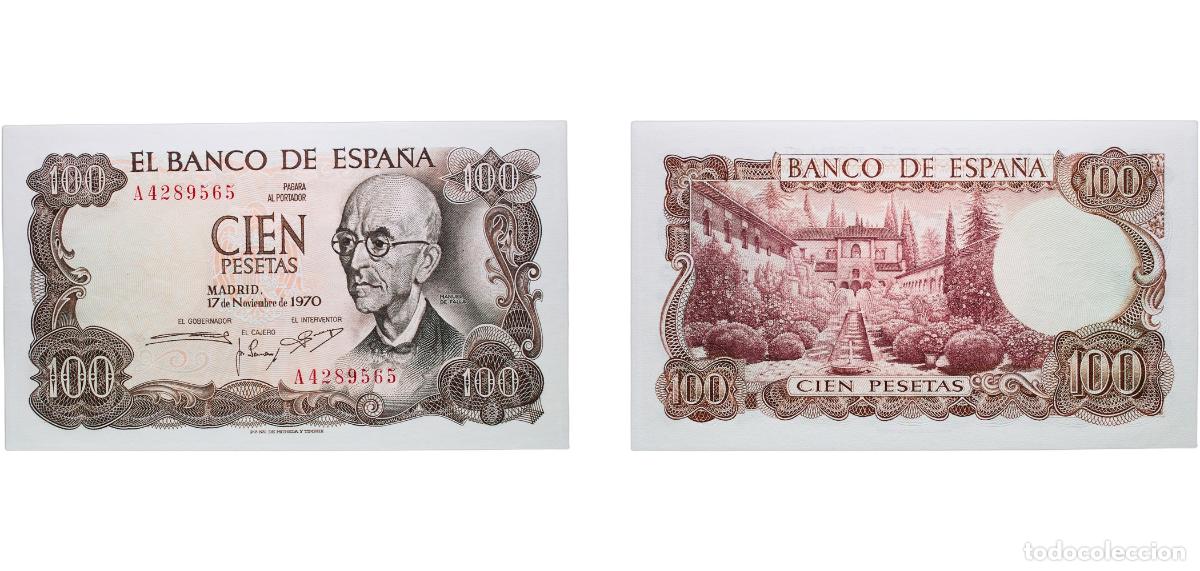 Billetes espa&ntilde;oles: Spain Nationalist Government 1970 100 Pesetas Paper UNC P 152a.2