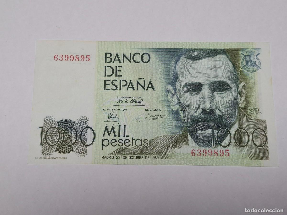 Billetes espa&ntilde;oles: Billete de MIL PESETAS del 23 de Octubre de 1979 BANCO DE ESPA&Ntilde;A, sin serie, en EBC+
