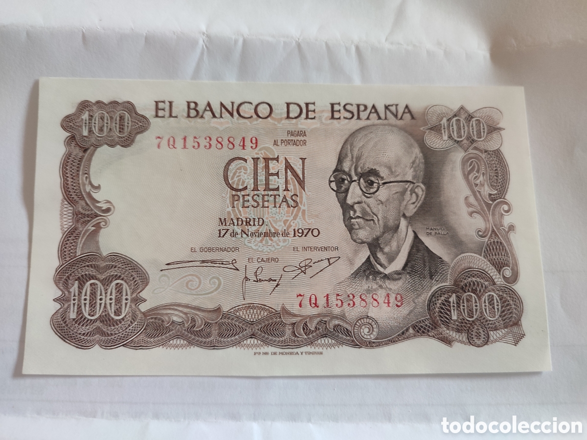 Billetes espa&ntilde;oles: Precioso billete de 100 pesetas de 1970 sin circular