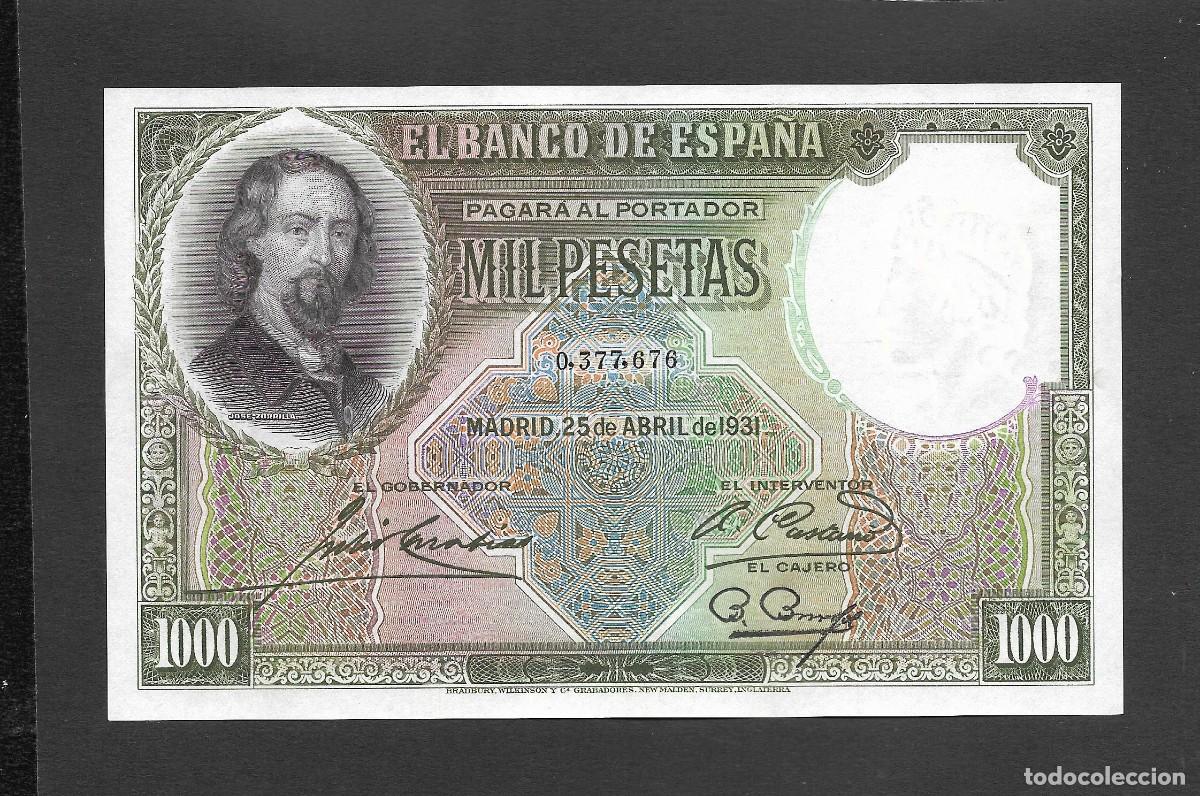 Billetes espa&ntilde;oles: 1000 PESETAS 1931 SIN SERIE S/C