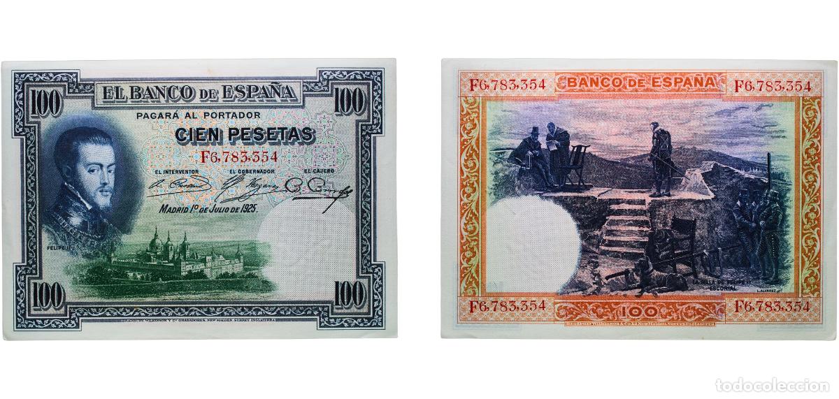 Billetes espa&ntilde;oles: Spain Kingdom 1925 100 Pesetas Paper UNC P 69c