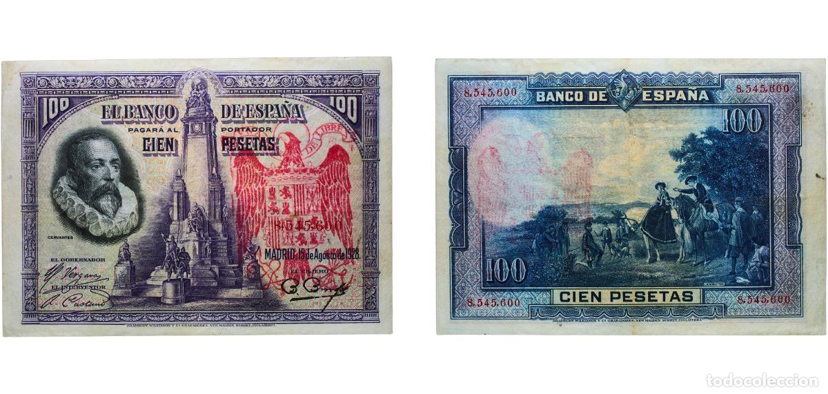 Billetes espa&ntilde;oles: Spain Kingdom 1928 100 Pesetas Paper (20000000) XF P 76a