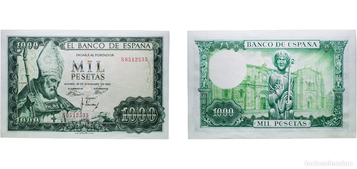 Billetes espa&ntilde;oles: Spain Nationalist Government 1965 1000 Pesetas Paper AU P 151a.2