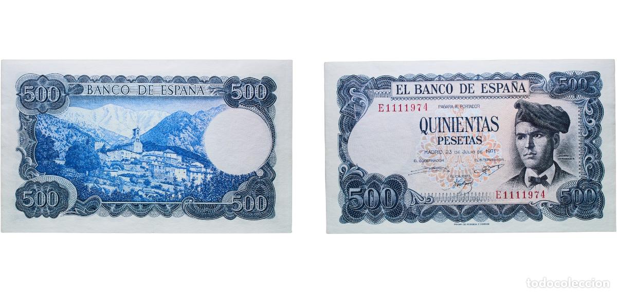 Billetes espa&ntilde;oles: Spain Nationalist Government 1971 500 Pesetas Paper UNC P 153a.2