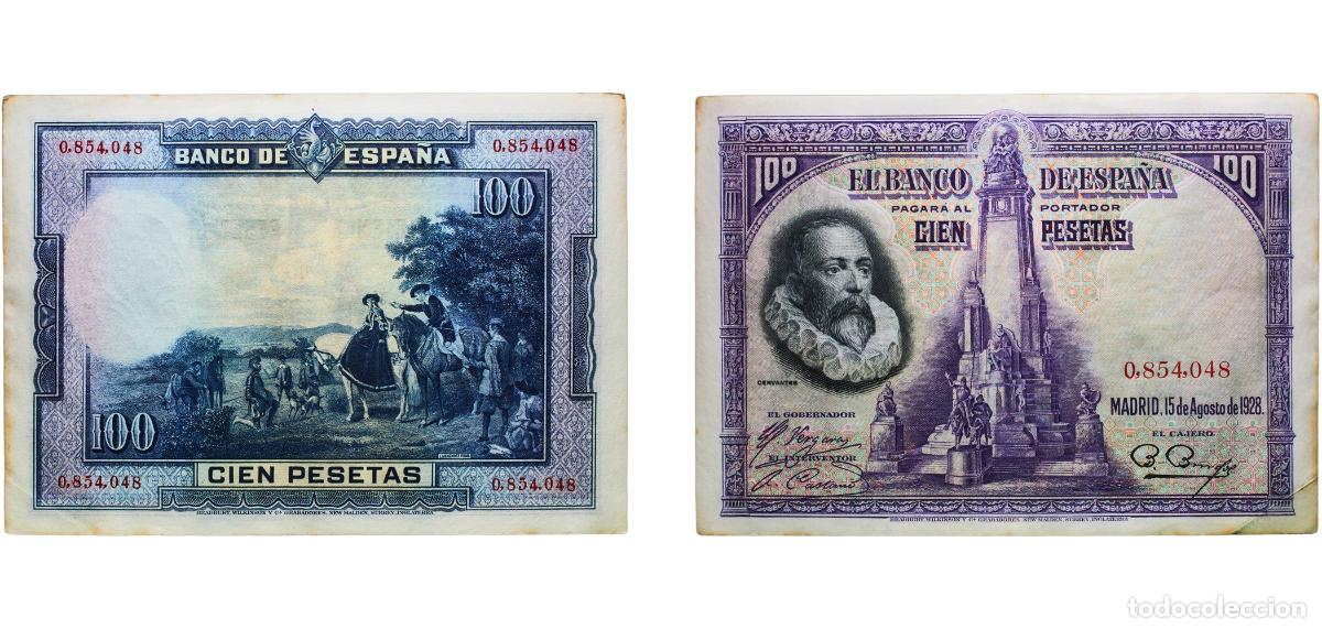 Billetes espa&ntilde;oles: Spain Kingdom 1928 100 Pesetas Paper (20000000) VF P 76a